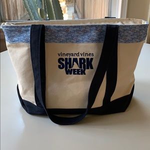Exclusive Shark Week Vineyard Vines canvas tote